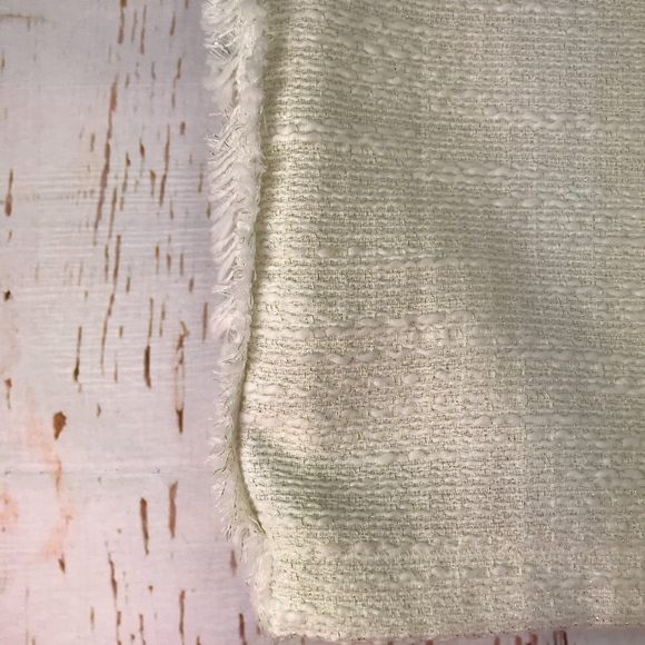 Jennifer Lopez Cream Side Fringe Back Zipper Skirt - Picture 3 of 8